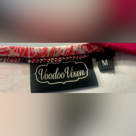 Black silky floral full length stunning wrap dress by Voodoo Vixen in Medium! - Picture 8 of 8